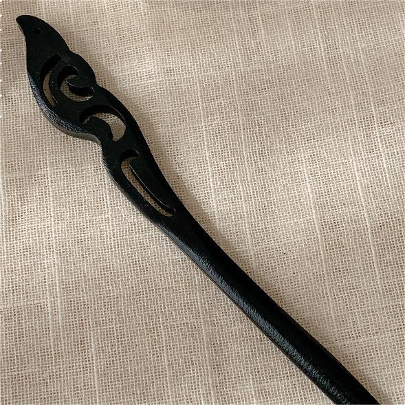 Horquilla de camelia, estilo antiguo negro, bola simple, accesorios para el cabello, placa de sentido avanzado, horquilla, tocado, temperamento, horquilla Hanfu