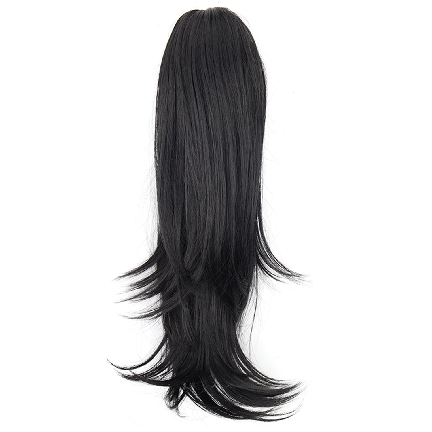 Long Layered Synthetic Hair Claw Clip Ponytail For Women_voghion.com