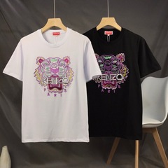 ドロップシッピング 2025 新しい夏のトレンディなブランドタイガーヘッドカジュアルラウンドネック半袖 T シャツ男性と女性のための