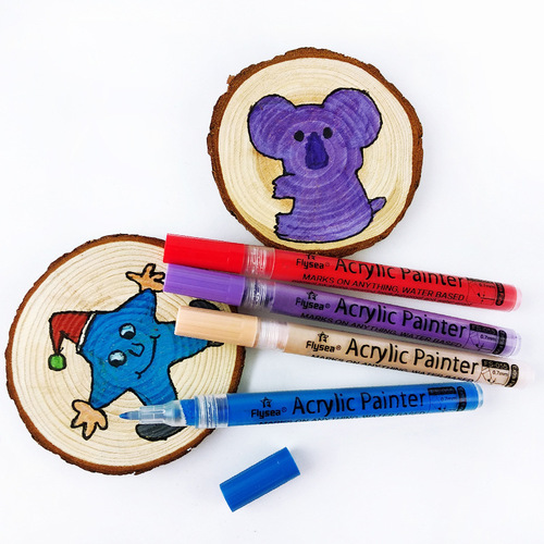 Cross-border 40-color acrylic marker pen set hand account graffiti painting photo album DIY 0.7mm water-based acrylic pen wholesale