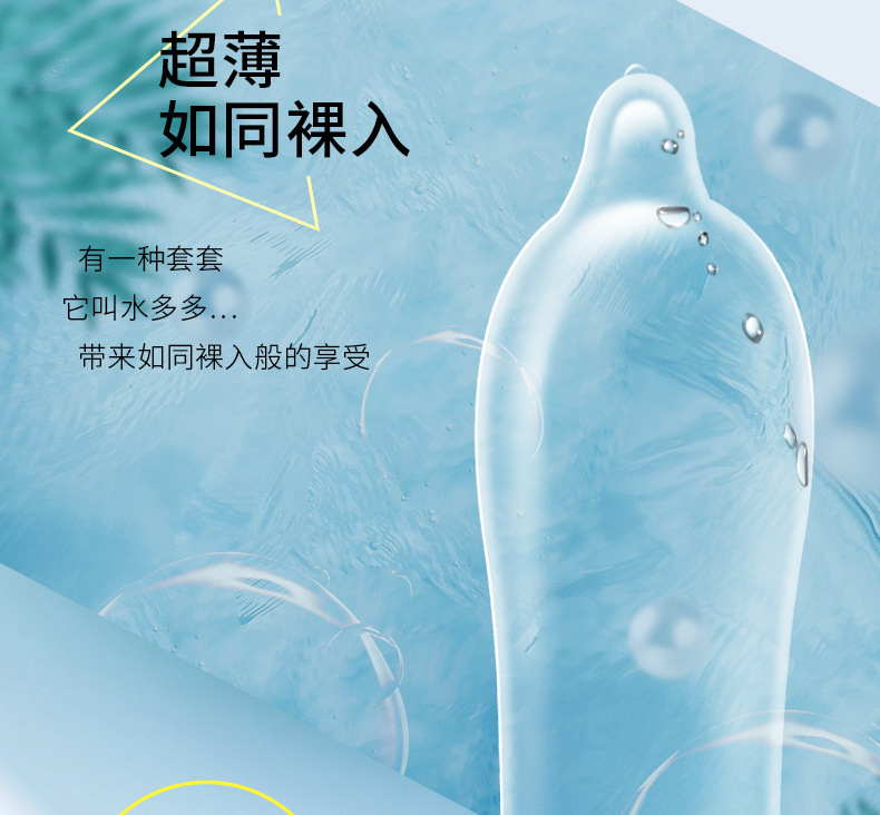 Celebrity Liu Duoduo Hyaluronic Acid Condoms, 100-Pack, Ultra-Thin, Moisturizing, Medium, Latex — detail image 2