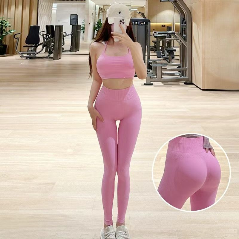2024 entrenamiento apretado abdominal elevación de cadera correr entrenamiento deportivo pantalones largos para mujeres nuevos melocotones de cintura alta adelgazamiento transpirable Yu image 3