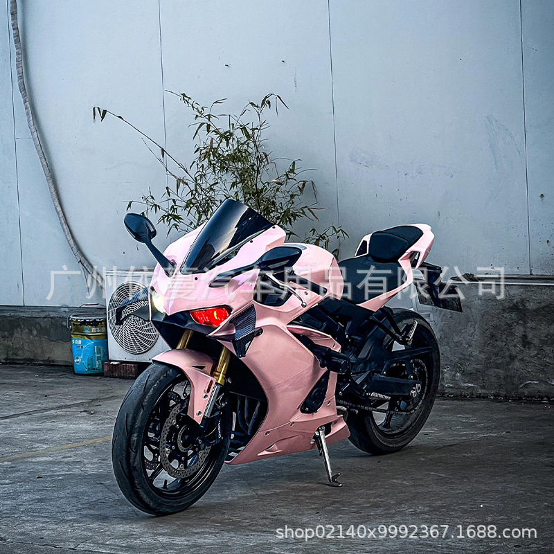 Factory Direct Sales Car Color Change Film Self-Adhesive Pet Ultra-Bright Crystal Blush Pink Motorcycle Modification Full Body Wrap Film