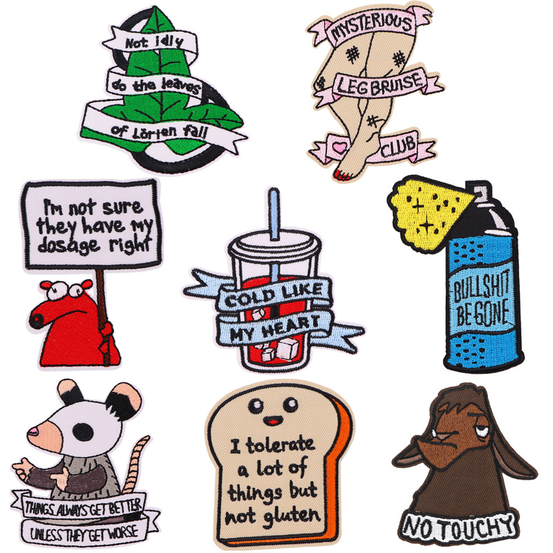 New Cartoon King Quotes Anime Embroidery Cloth Patch Clothing Bag…