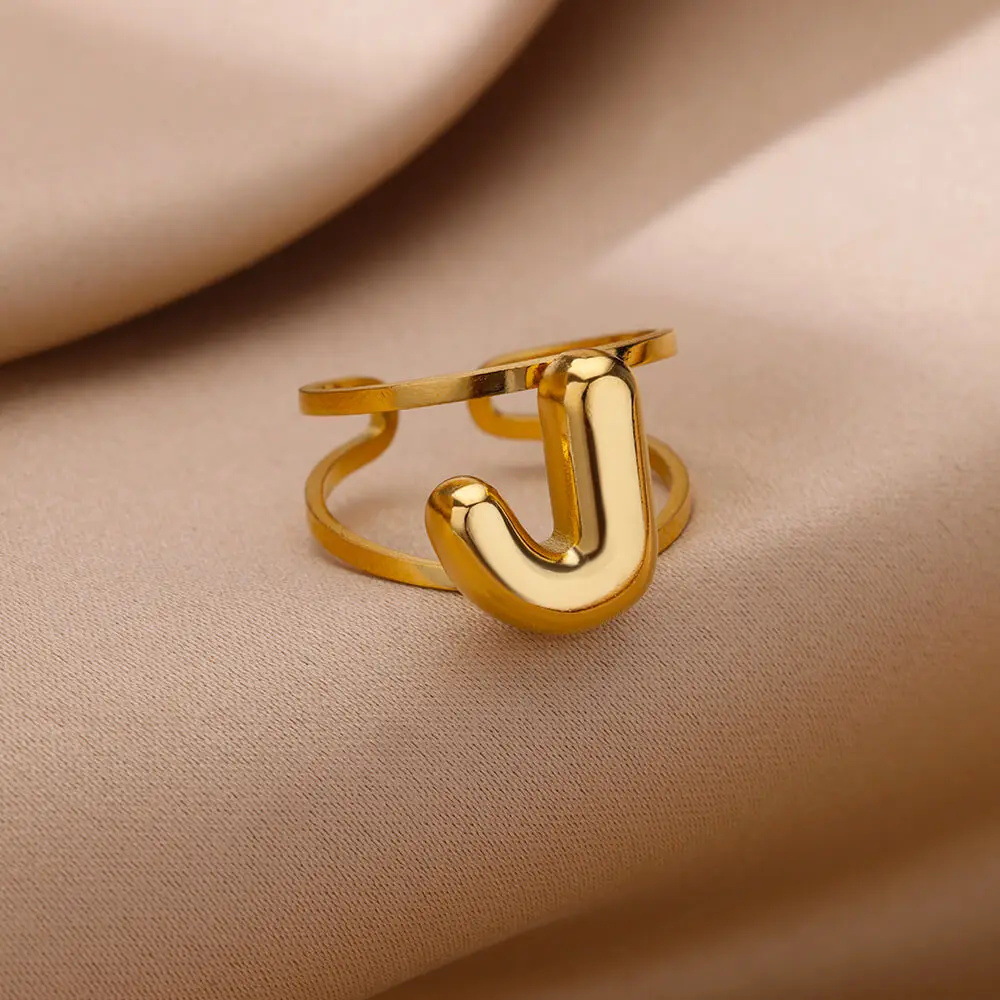 9g Weight 0.03µm-0.05µm Gold Plating Thickness PVD Coated Gold Plating Process Real Gold Plated Plating Material Stone-Free Inlay Material Open Rings Classification 1 Piece Quantity Casual, Daily Occasion 304 Stainless Steel Material Letter Pattern All Seasons Season Unisex Gender Simple Style Style Waterproof Non Tarnish, Plating Craft PVD Coated Real Gold Plated Letter 304 Stainless Steel Simple Style Waterproof Non Tarnish Open Rings 15
