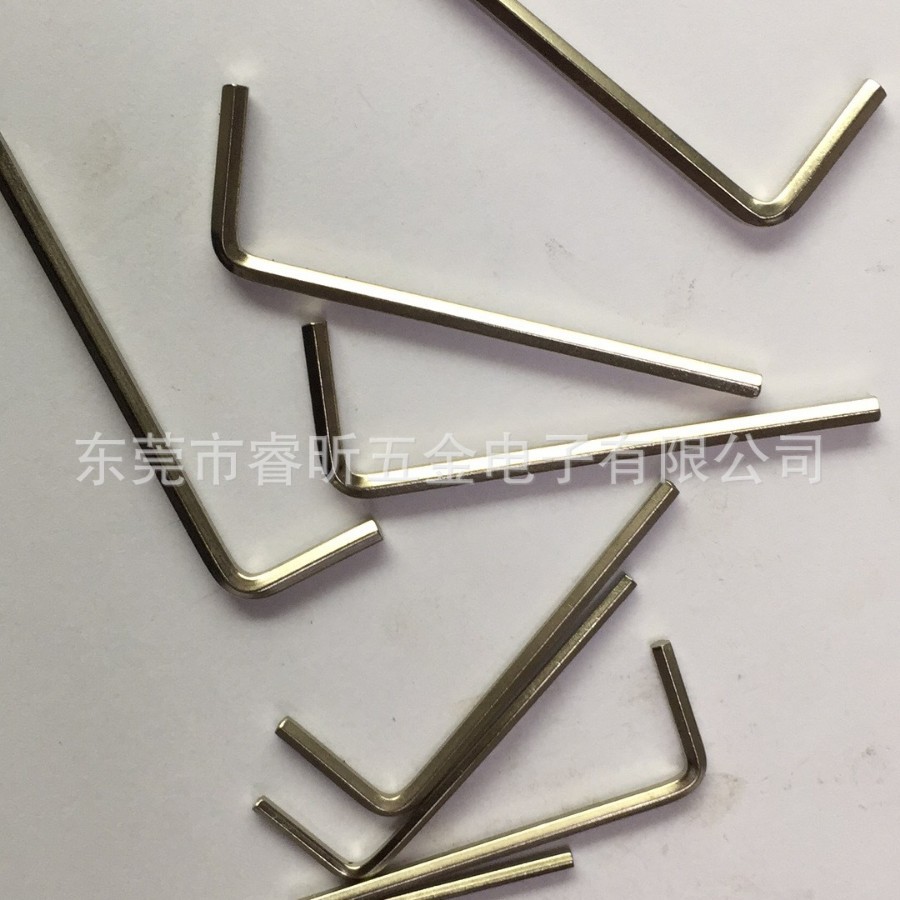 大量供应内六角扳手2.5*19*53镀镍  适用于M3杯头螺丝