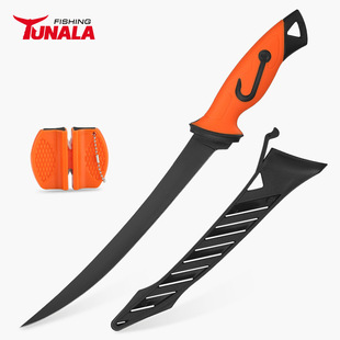 New High Hardness Fish Knife with Sheath Back Tooth Fish Knife Outdoor Fishing Tools Fish Killing Knife Camping Stainless Steel Fishing Knife