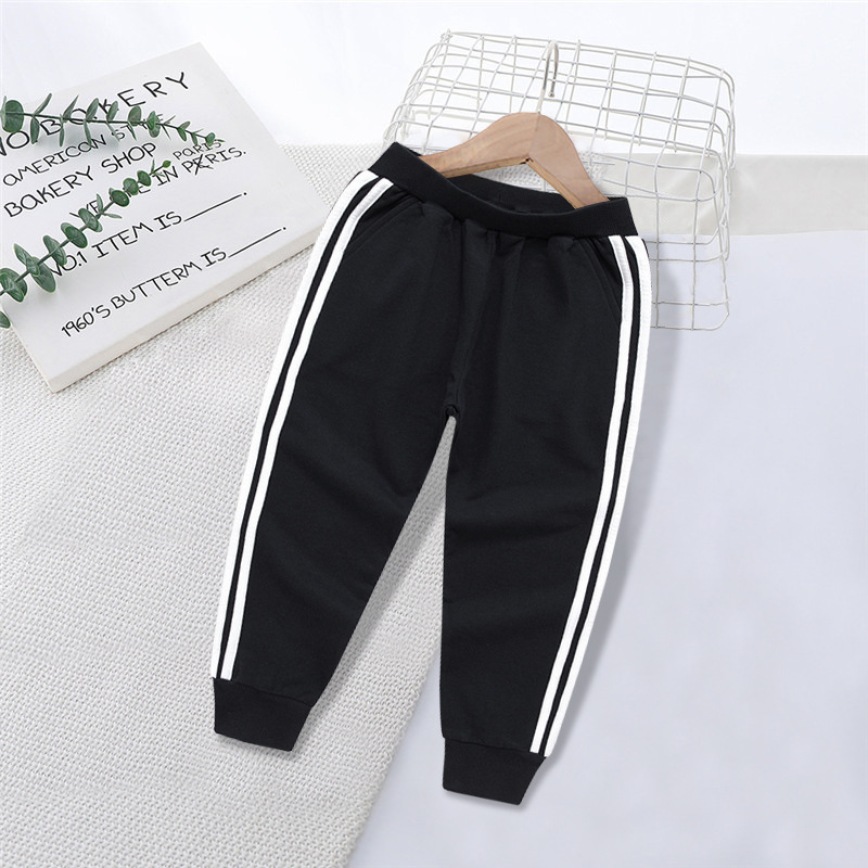 블랙 쓰리스트라이프 스웨트팬츠