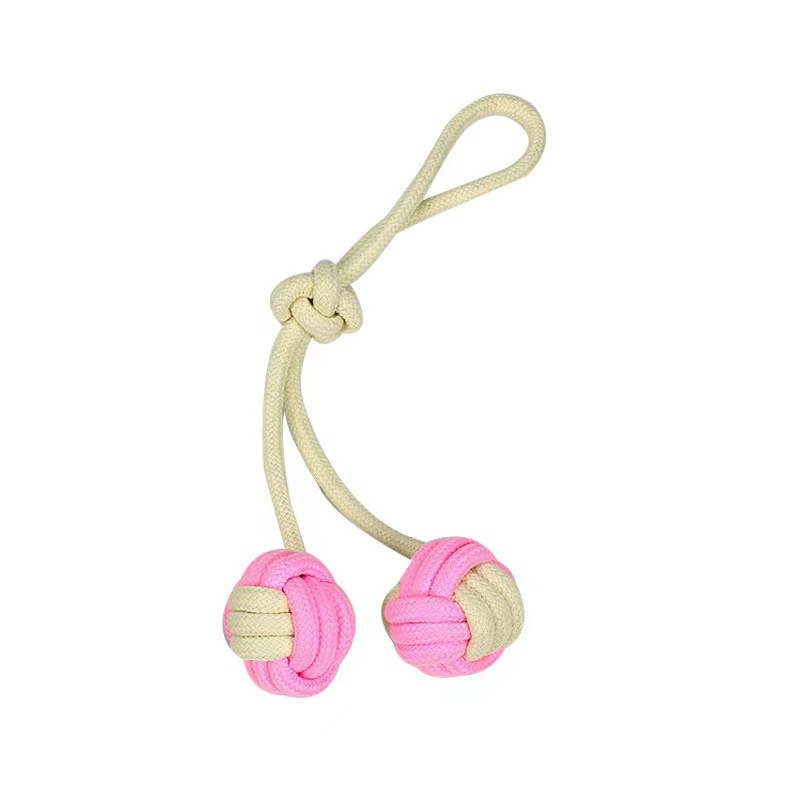Japón y Corea del Sur juguetes para mascotas juguetes molares para perros bolas de cuerda de algodón macarons color nudo juguetes para mascotas en stock