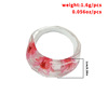 Acrylic accessory, ceramics, ring, resin, European style, flowered, simple and elegant design, on index finger