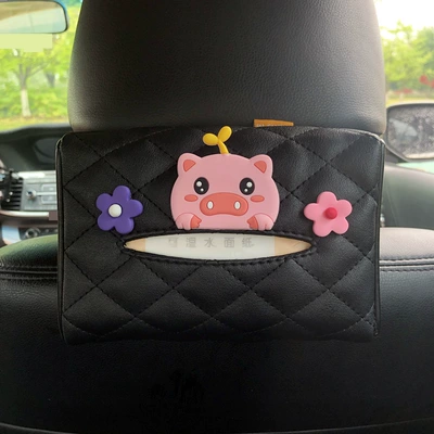 Car tissue box/set – car leather paper box car - black-grass-pig