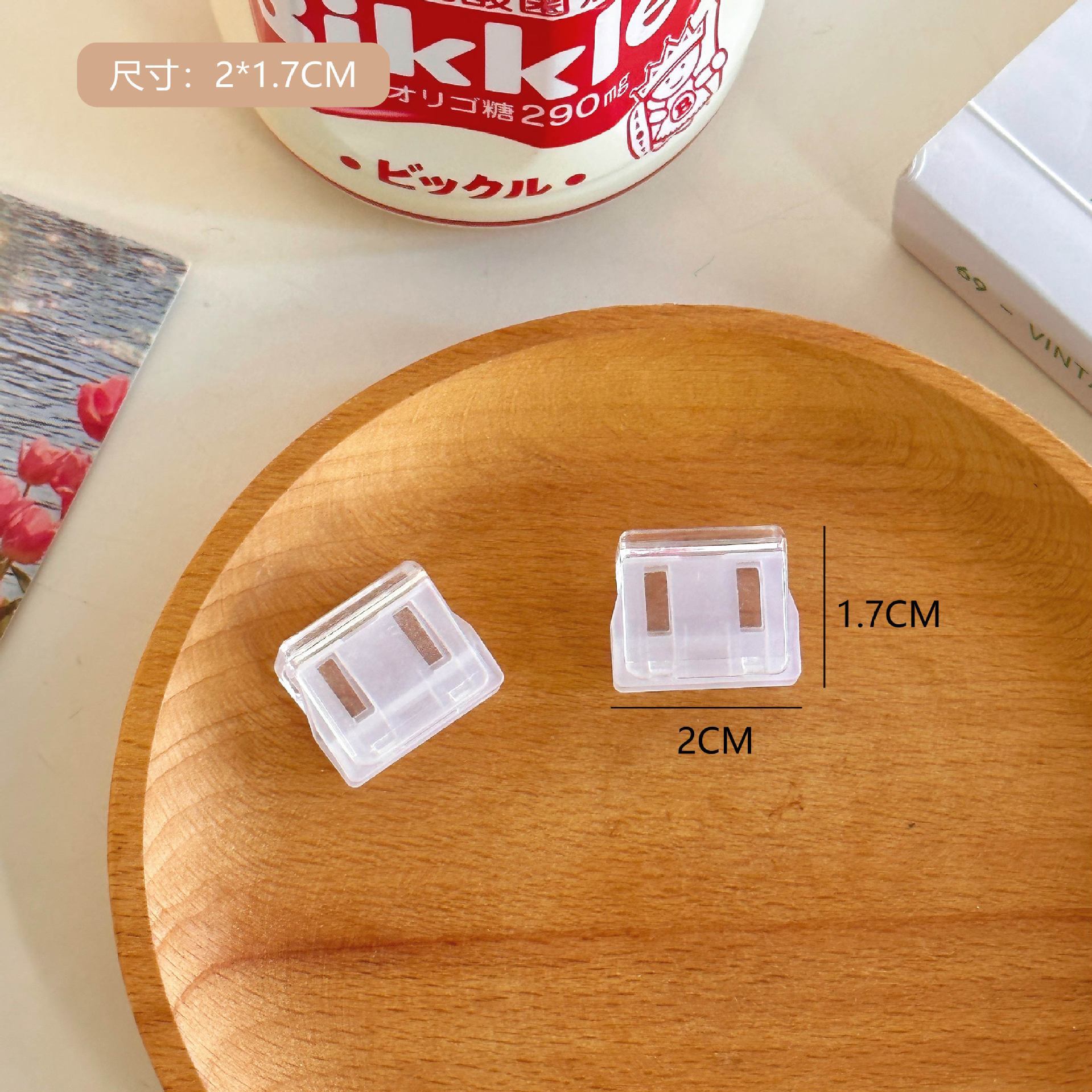 Alta apariencia transparente jalea carpeta estudiante prueba clip de papel acrílico claro larga cola clip de hielo transparente almacenamiento clip al por mayor