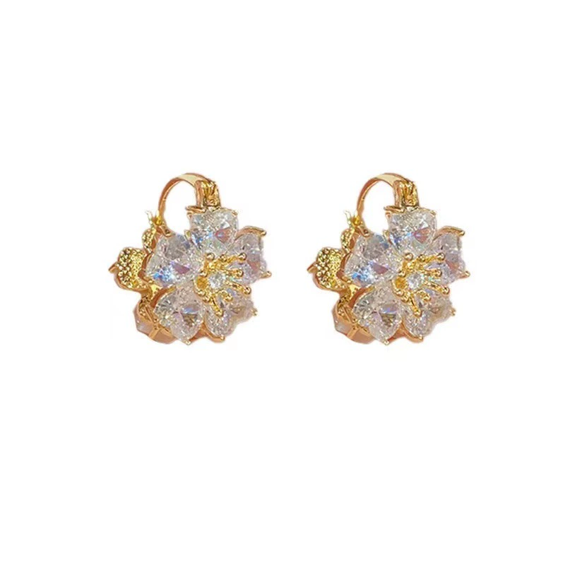 Серебряная игла, двусторонние милые серьги, серебро 925 образец, цветочные, котов глаз