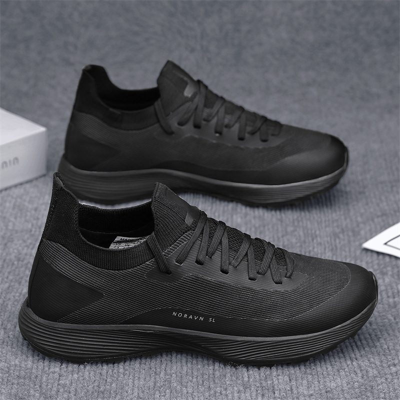 Men's Shoes Summer 2025 New Outdoor Lightweight Hiking Shoes Breathable Flying Woven Mesh Shoes Men's Thick-soled Wear-resistant Hiking Shoes