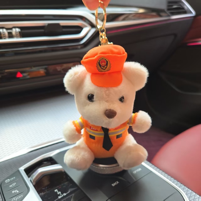 ネット赤交通警官ベアーのぬいぐるみの制服テディベアのプレゼント警官のぬいぐるみのペンダント卸売り|undefined