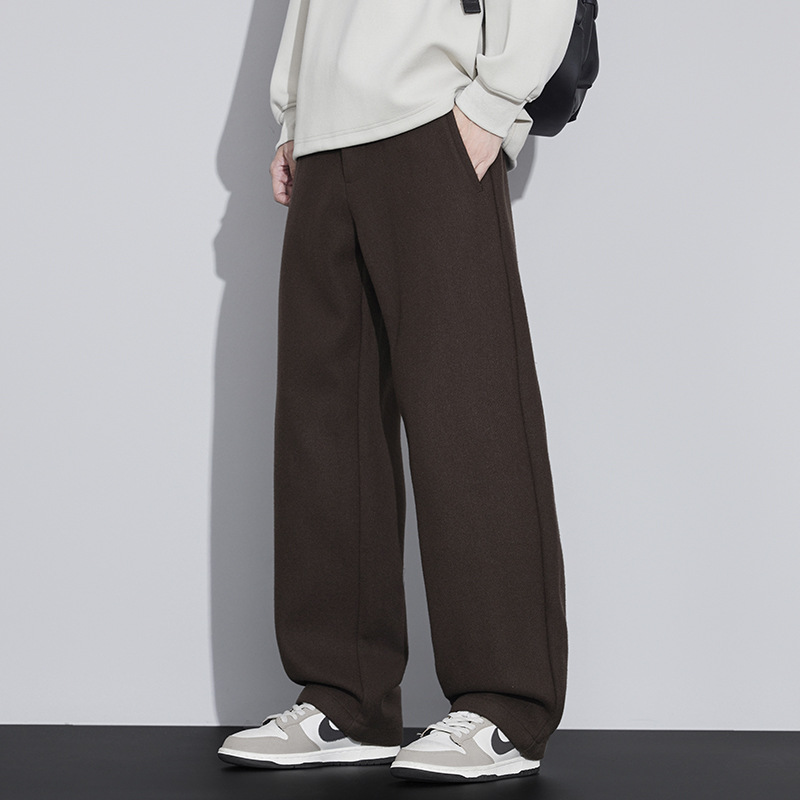 2025 nuevo otoño japonés retro lana de oveja pantalones casuales para hombres sueltos estilo americano image 1