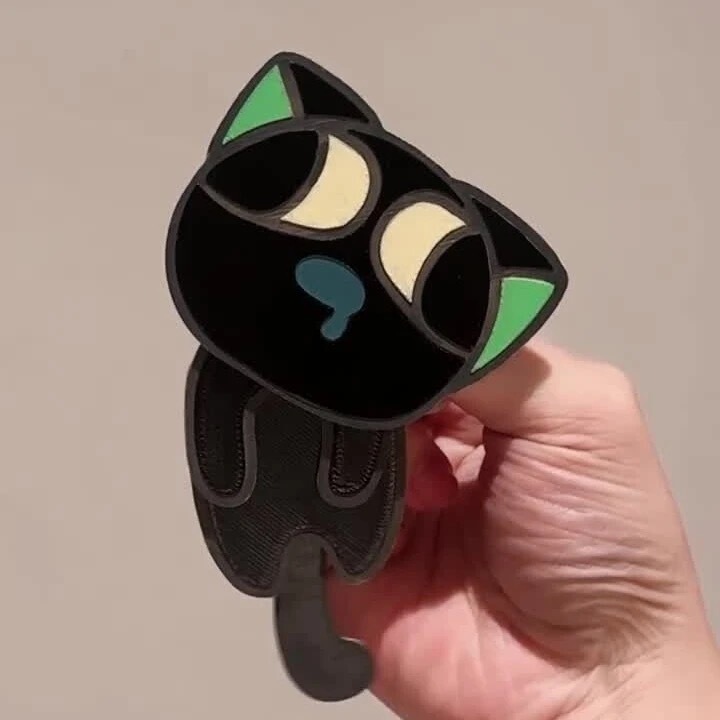 国潮卡通天才罗小黑小猫谷子战记亚克力钥匙扣钥匙圈摇摇包挂件|undefined