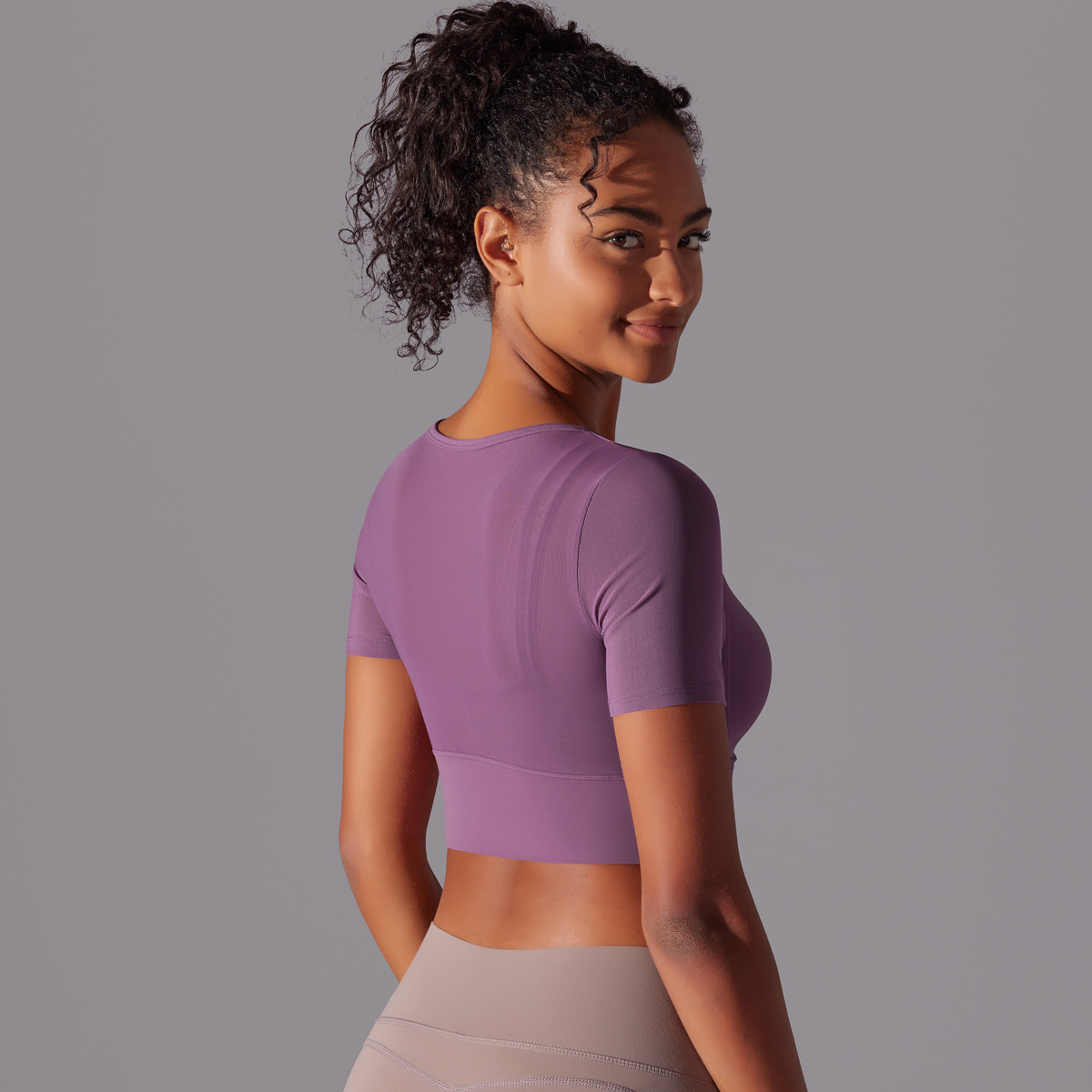 182g Weight Short Sleeve Sleeve Length Pullovers Placket Type Nylon, Spandex Fabric Type Short Top Length T-shirt Tops Type Yoga, Sports Occasion Round Neck Neckline Solid Color Pattern Women Gender Hollow Out Craft Fitness Sport Style Solid Color Nylon Spandex Round Neck Hollow Out Active Tops T-shirt 53