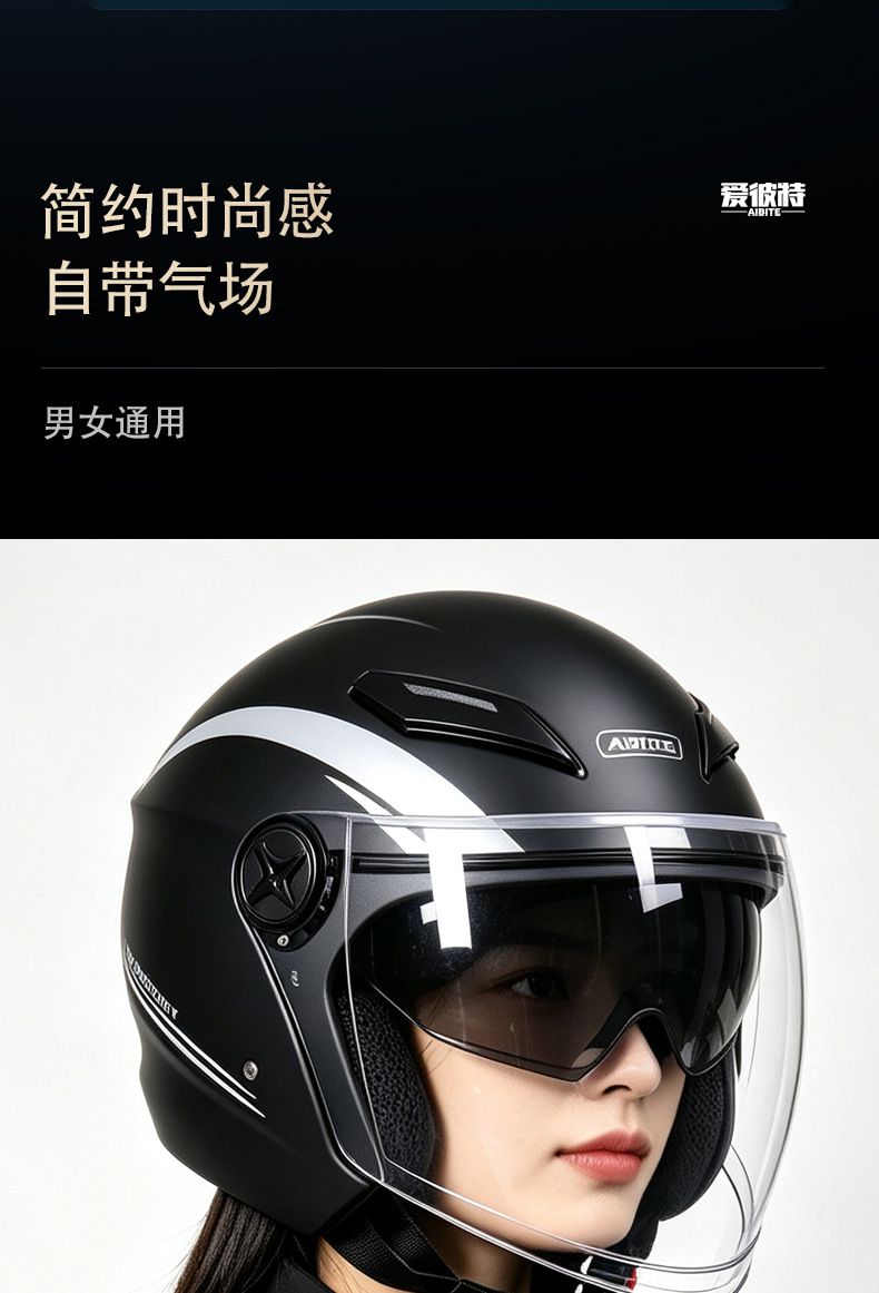 [Cross-border] Cycling Commute Electric Vehicle Helmet, Universal for Women, Warm, 3C Certified Motorcycle Helmet, High-Definition Anti-Fog for Men
