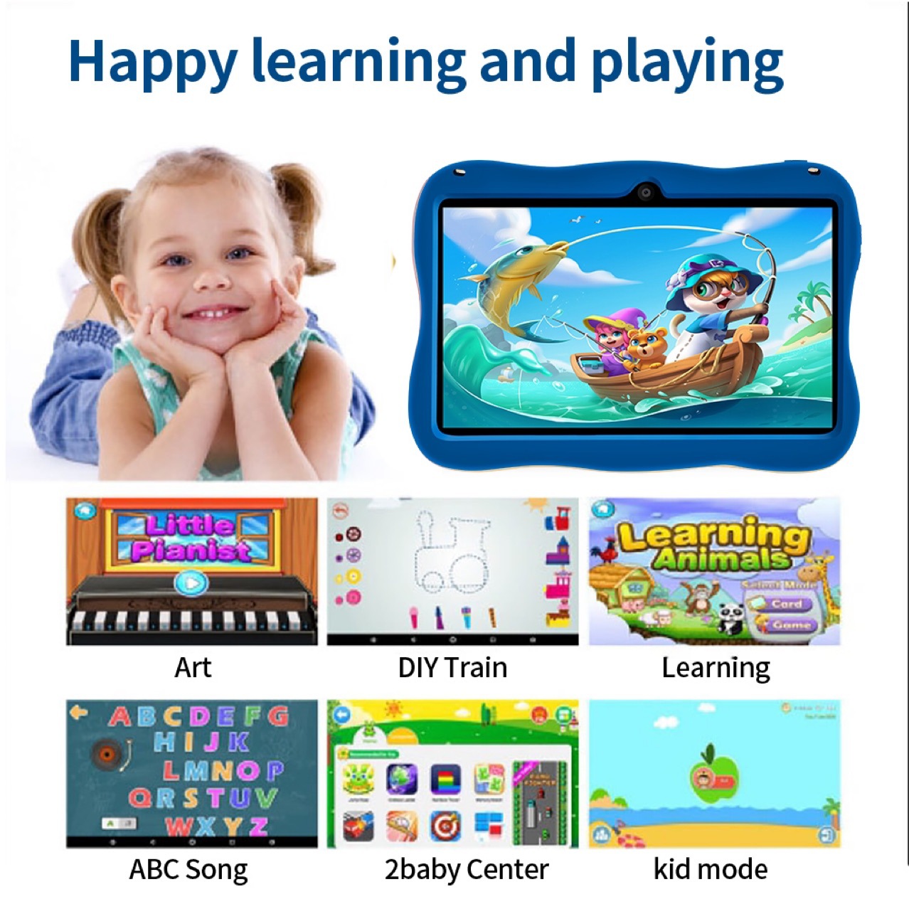 Cross-Border 7inch Kidsren's Tablet Computer with 2.4G-5G Wifi