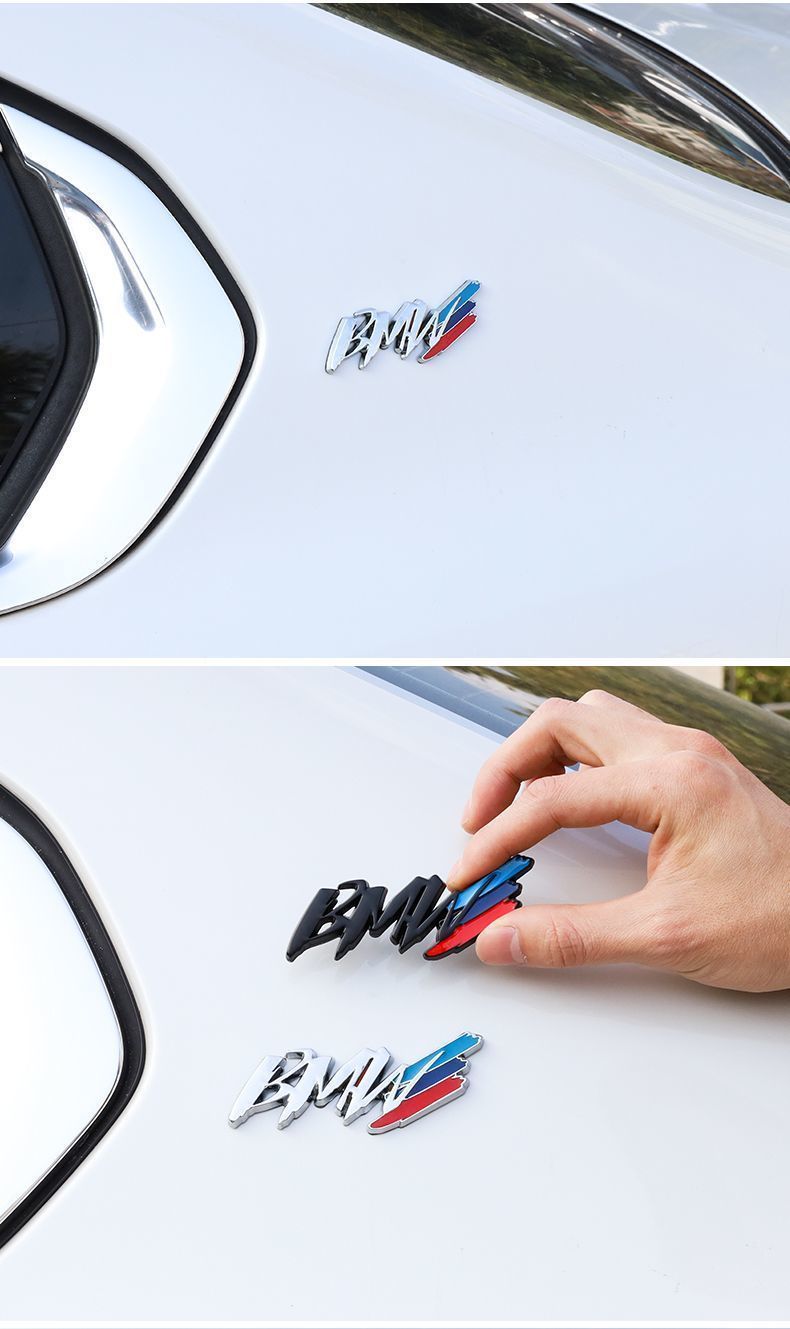 BMW 1 Series, 3 Series, 5 Series personalized car stickers, fender side emblems, BMW metal car emblems, modified X1, X3, X5 tail emblems, decoration