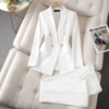 White classic suit jacket, trousers