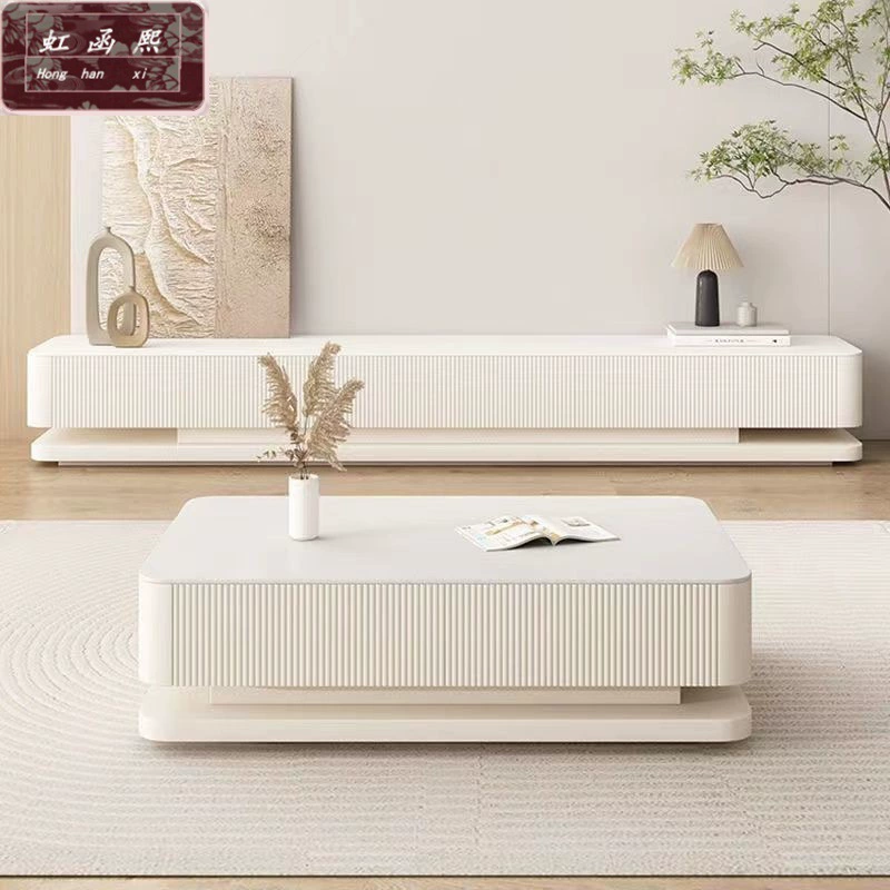 Напольный шкаф в итальянском стиле большого размера в скандинавском стиле, роскошный современный простой удлиненный шкаф для телевизора из сланца, комбинация журнального столика для домашнего использования