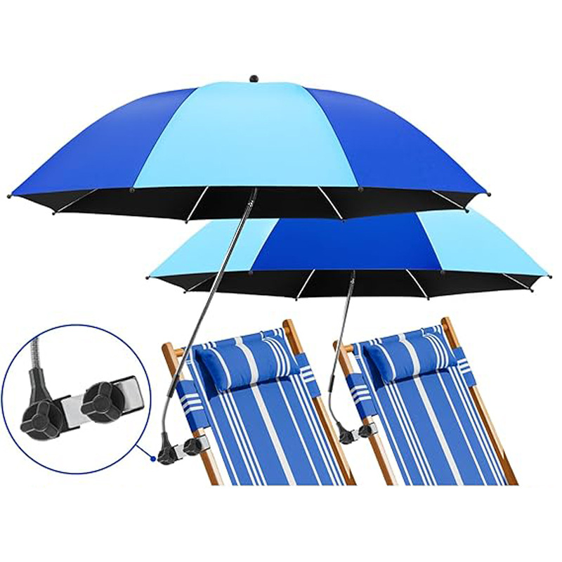 Outdoor Portable Camping Beach Chair Sunshade Umbrella Detachable Folding Chair Clamp Umbrella Fishing Chair Outdoor Sun Protection Umbrella