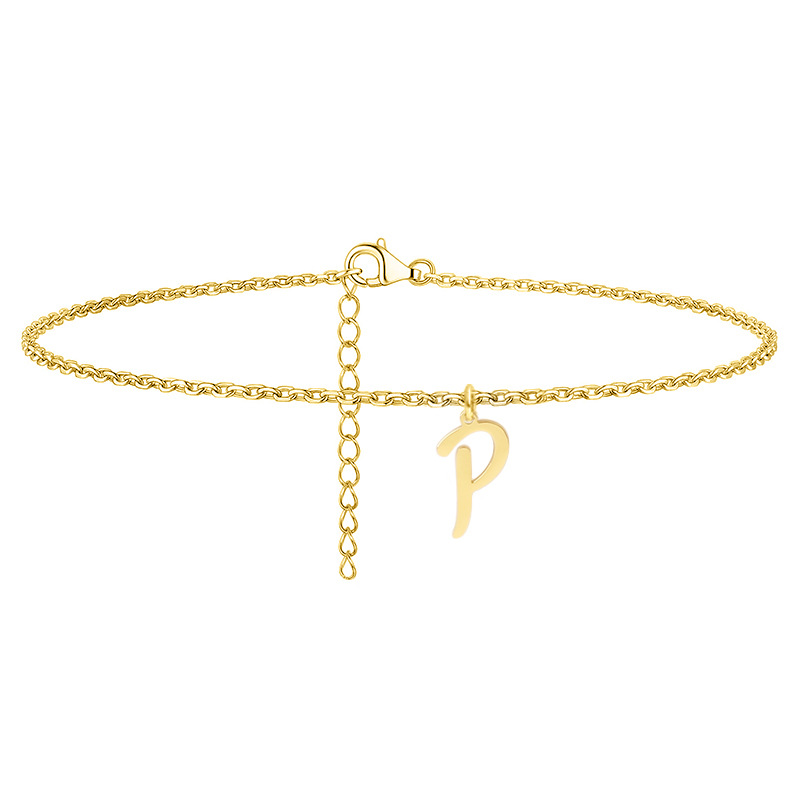 Style Simple Lettre Acier Inoxydable Femmes Bracelet De Cheville display picture 10