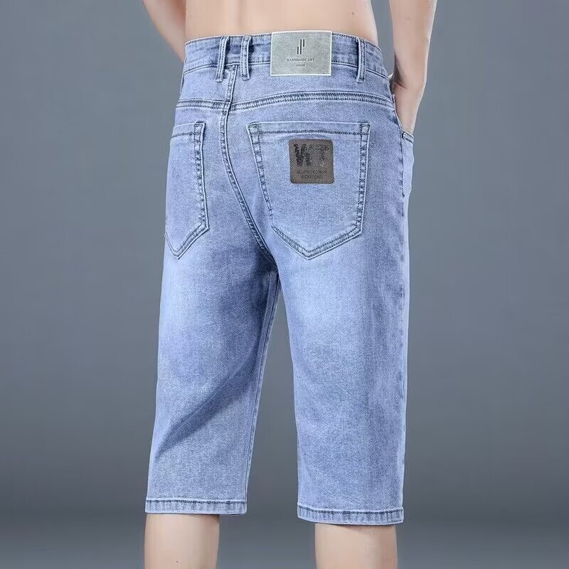 Summer Thin Denim Shorts for Men 2026 New Korean Style Trendy Loose Straight Versatile Casual Mid-Length Shorts for Men Summer Thin Denim Shorts for Men 2026 New Korean Style Trendy Loose Straight Versatile Casual Mid-Length Shorts for Men