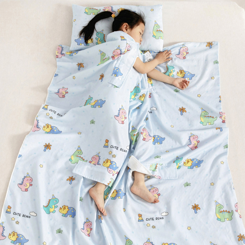 夏用子供用寝袋、赤ちゃん用薄手綿ガーゼ、中型および大型の子供用ベビーアンチキックキルト、オールシーズン対応|undefined