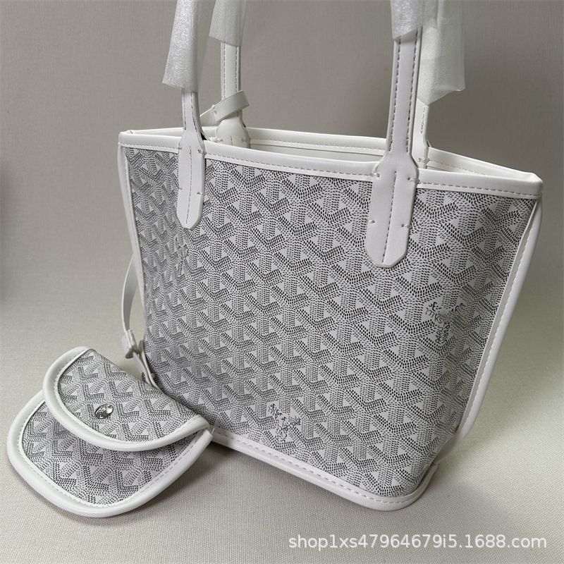 Tote bags両面トートバッグ小サイズ菜藍子カジュアル犬牙片肩女包子母ショッピングバッグ