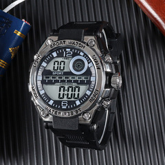 Youth Outdoor Multifunction Sports Glow-in-the-Dark Simple Student Quartz Watch for Primary and High School Military Training Timer Waterproof Watch