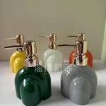 批发方底竖纹洗手液瓶玻璃瓶商用高颜值轻奢沐浴露分装瓶洗手液瓶