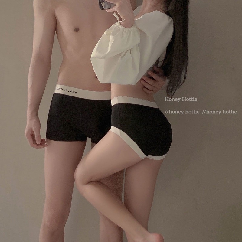 男性と女性のための大きいサイズの高弾性カップル下着、ソフトモーダル、軽くてシンプル、純粋な欲望、ミッドウエスト、ヒップカバーブリーフ|undefined