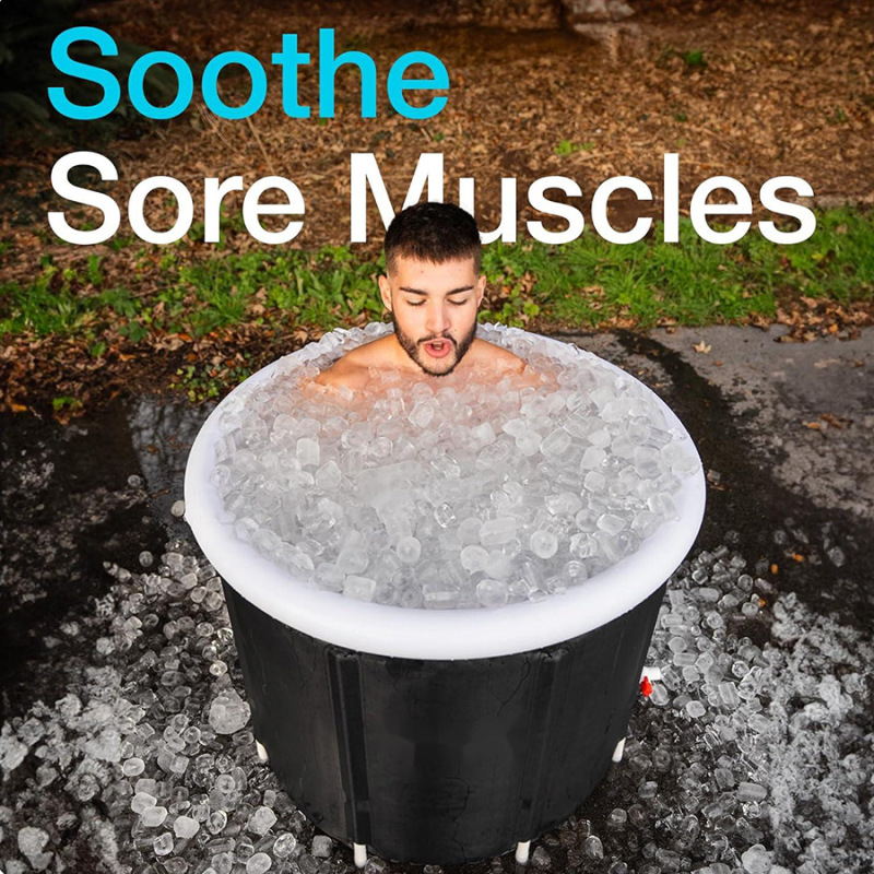 Cross-Border Popular Folding Inflatable Bath Tub Ice Bath Tub Portable Hot and Cold Water Bath for Athletes during the World Cup