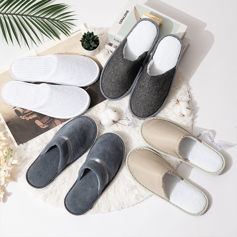 Star hotel disposable slippers B & B hotel thickened home non-slip coral velvet slippers wholesale Star hotel disposable slippers B & B hotel thickened home non-slip coral velvet slippers wholesale