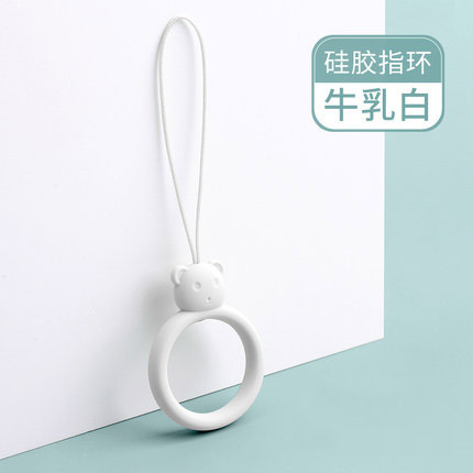 シリカゲルのリングのひもの熊の液体の短いuディスクのひものかわいい指のリングのペンダントの液体の携帯電話のひも|undefined