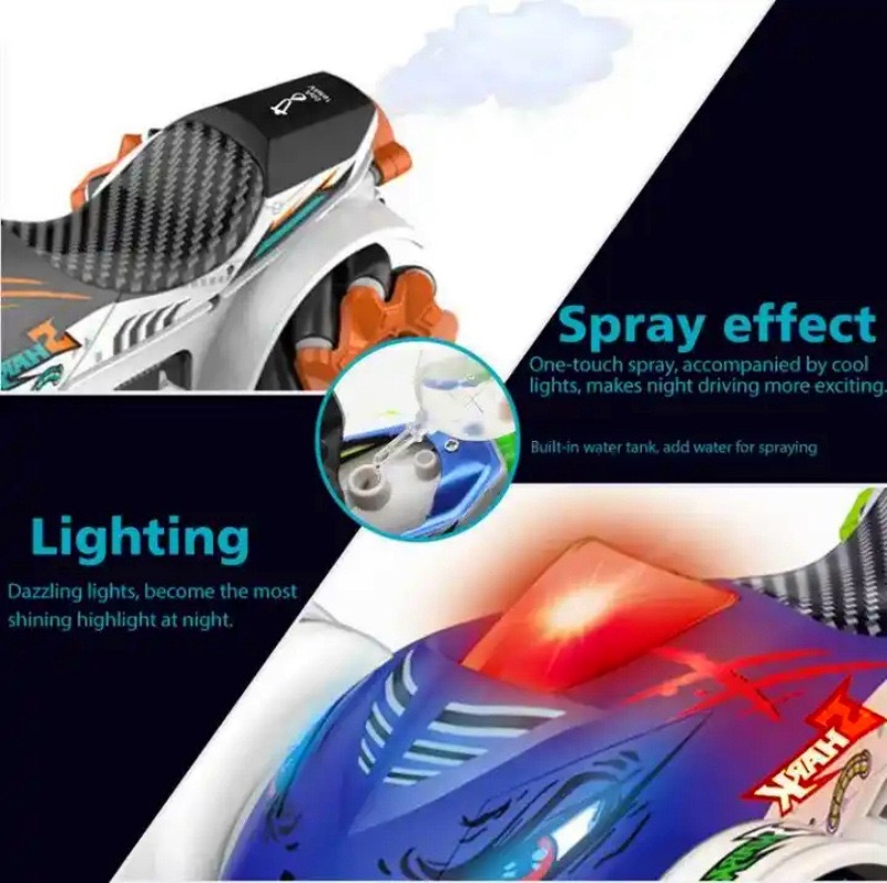 Transfronterizos Amazon Shark Truck Spray Coche de control remoto Coche de juguete Coche de deriva Coche inalámbrico Crossroad Coche de escalada