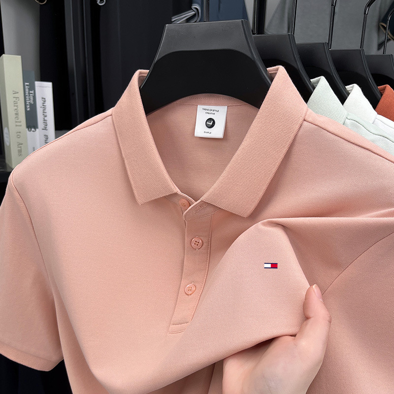 Authentic Tommy Polo Shirt Men's Summer 2025 New Lapel Breathable Classy Casual Men's Embroidered Short-Sleeved T-Shirt Authentic Tommy Polo Shirt Men's Summer 2025 New Lapel Breathable Classy Casual Men's Embroidered Short-Sleeved T-Shirt