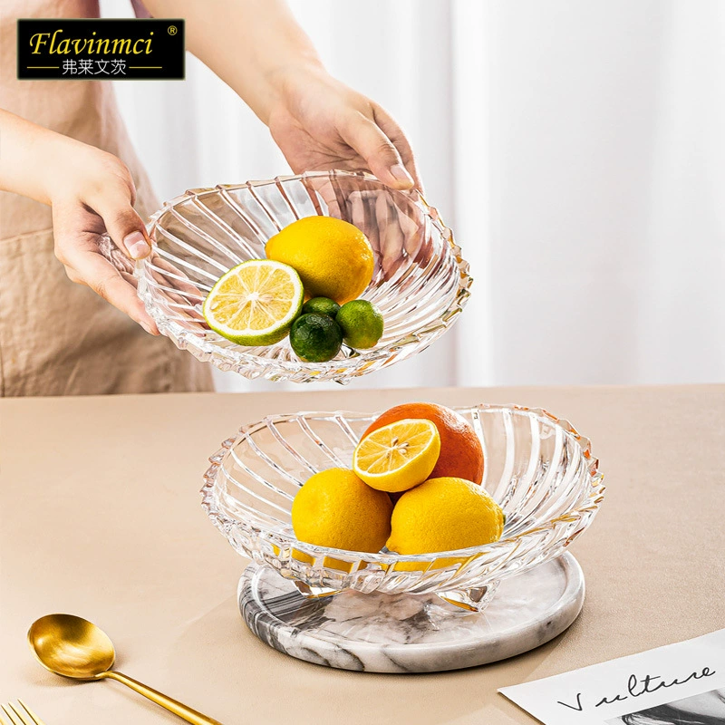 Оптовый дисков с фруктами стекло Flevinz Family Living Room Tea Maximum Dry Fruit Drives and European Creative Transparent Fruit Disk