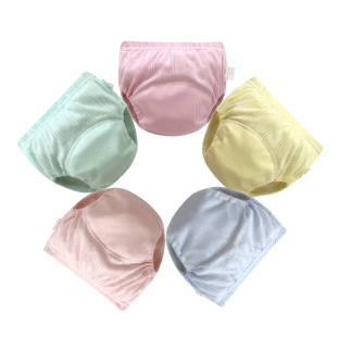 Hollow-Out Learning Pants for Infants and Toddlers, Pull-Up Training Pants, Children's Cotton Diapers, Leak-Proof Toddler Pants