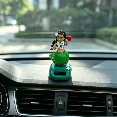 creative car interior – Car ornaments - height-11cm-green-hawaiian-girl