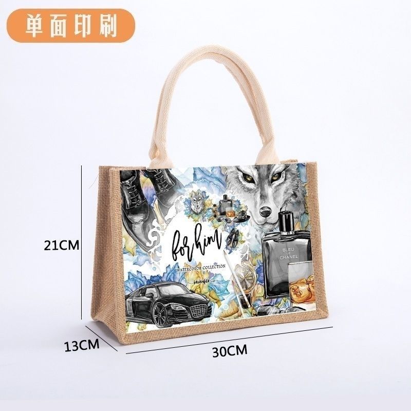 Luna llena, regalo de mano, banquete de bebés, regalo de aniversario, banquete de 100 días, niños, princesas, conduciendo a la casa, bolsa de lino.