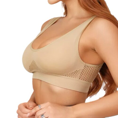Cross-border hot large-size underwear is specially designed for Xiyin Temu Amazon grid hollow ventilation hole sports underwear women