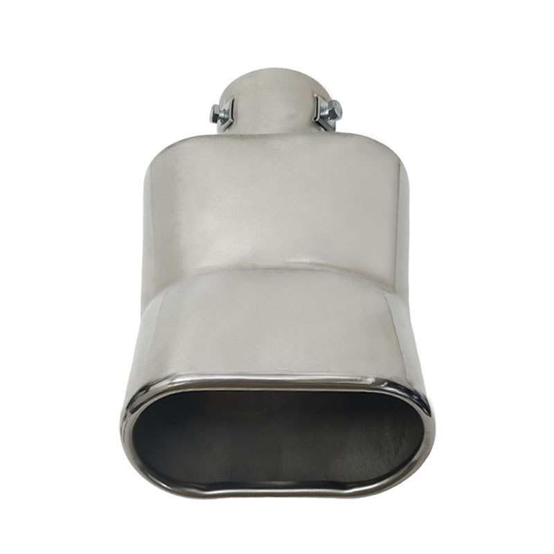 Cross-Border Best-Selling Square Flat-Mouth Exhaust Tip Stainless Steel Universal Muffler Modified Exhaust Pipe Tailpipe