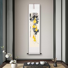 齐白石《五福迎门》客厅书房茶室装饰画挂画玄关水墨高清卷轴字画