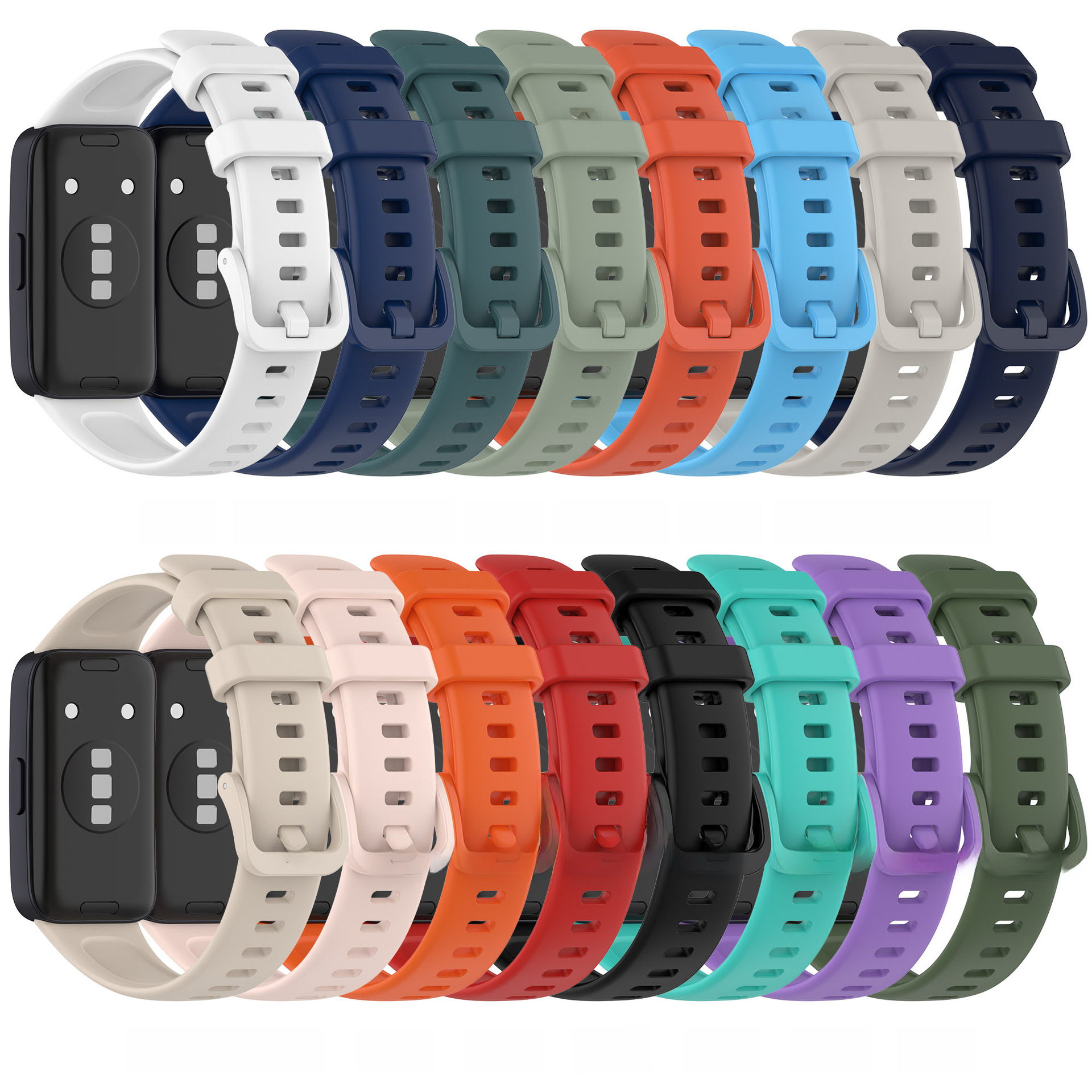 Applicable for Huawei Band 9/8 Strap Bracelet Solid Color Same as Band 8/9 Eight Generation Huawei Band 8 Rubber Watch Strap