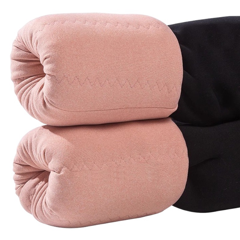 Wool cotton pants women's winter wear fleece-lined thick leggings plus size silk extra thick warm one-piece pants