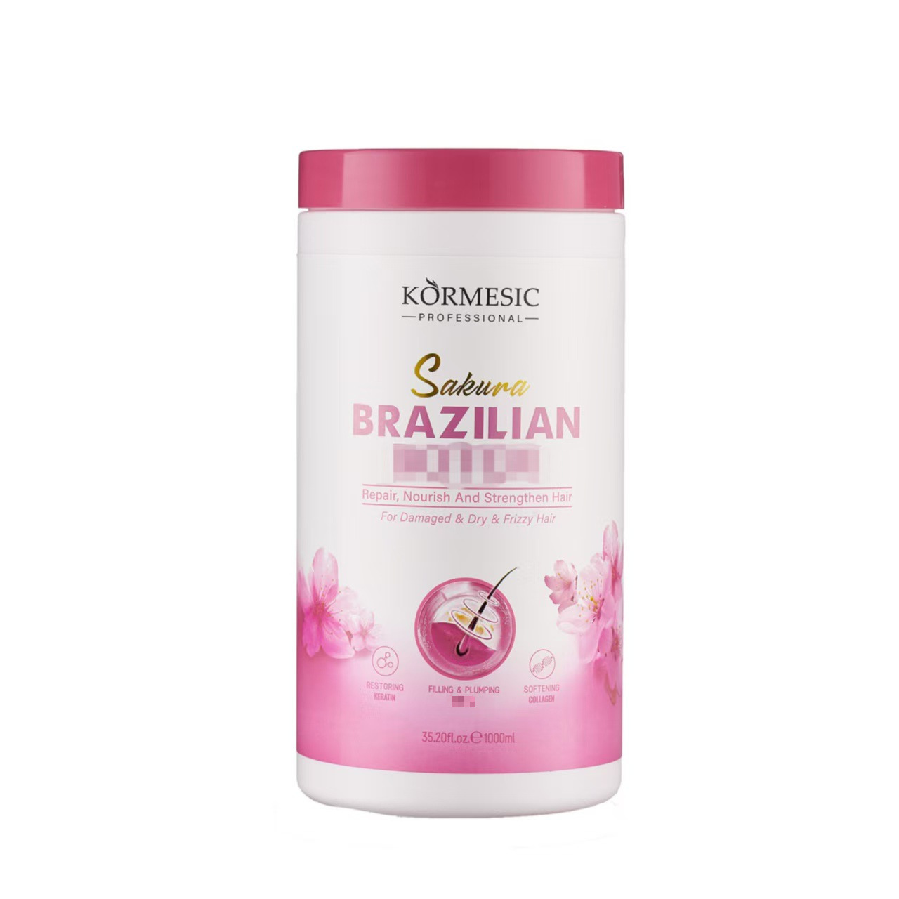 KORMESIC máscara para el cabello rosa máscara para el cabello nutritivo cuidado del cabello gran capacidad comercio exterior transfronterizo al por mayor